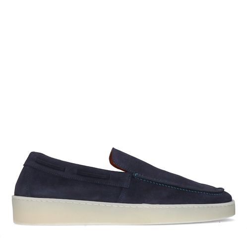 Donkerblauwe suède loafers