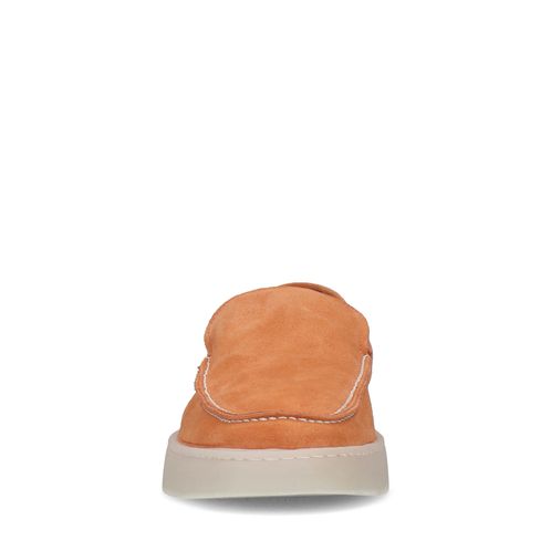 Mocassins en daim - orange