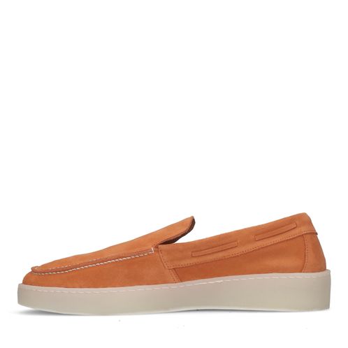 Mocassins en daim - orange