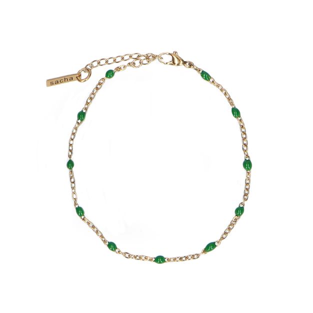 Bracelet avec petites perles - doré 