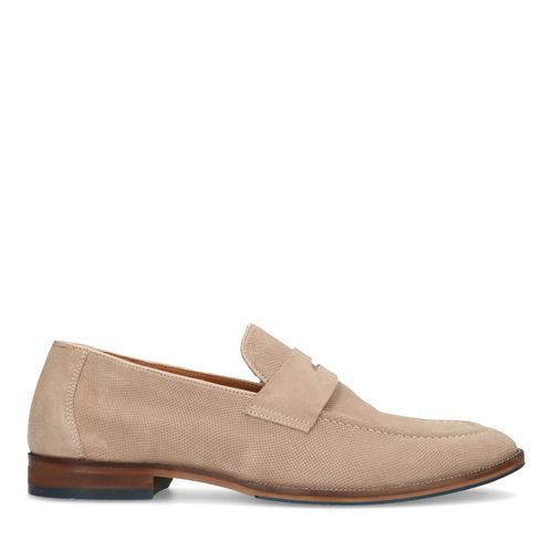 Penny loafers en daim - beige