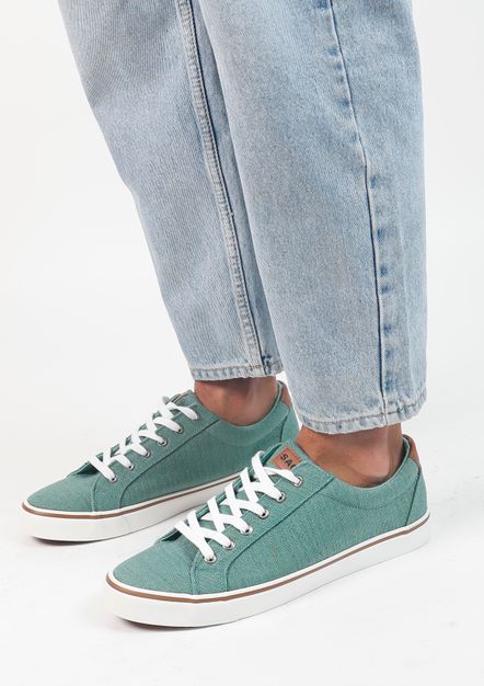 Chaussures à lacets en toile - vert