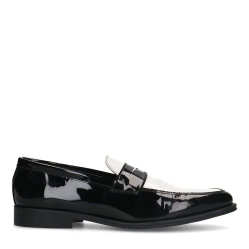 Schwarze Penny Loafer aus Leder