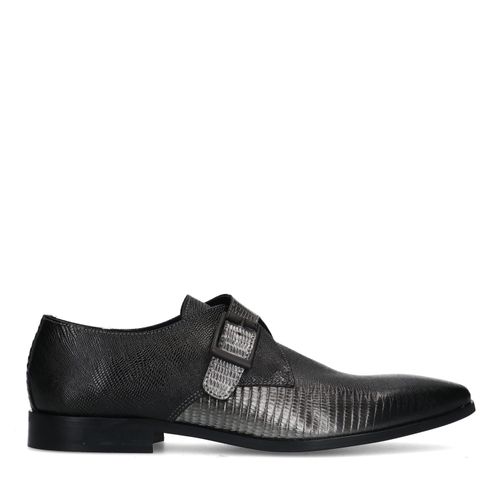 Zilverkleurige metallic gespschoenen