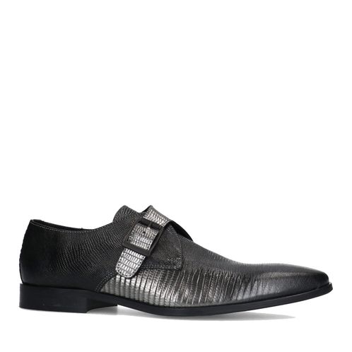 Chaussures à boucle métallisées - argenté