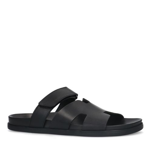 Sandales avec bande velcro - noir