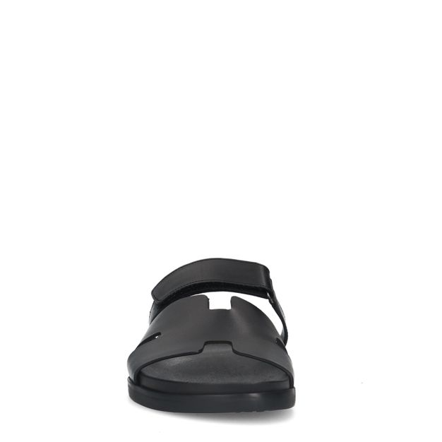 Schwarze Sandalen mit Klettverschluss