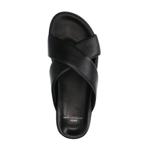 Claquettes en cuir - noir