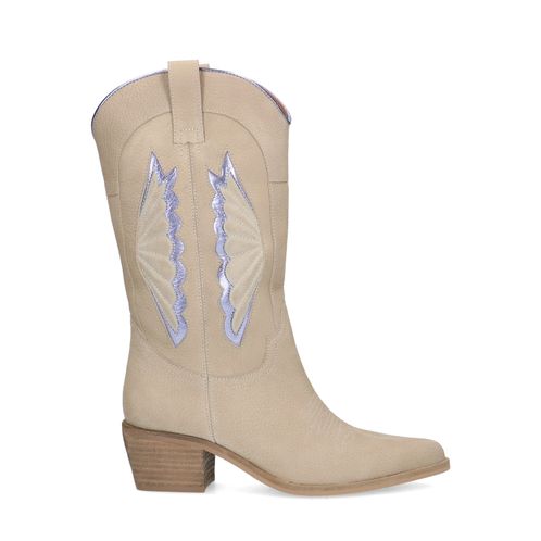 Santiags en cuir - beige