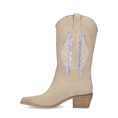 Santiags en cuir - beige