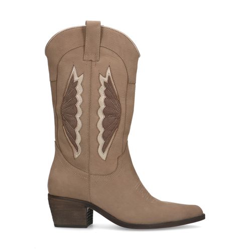 Santiags en cuir - taupe