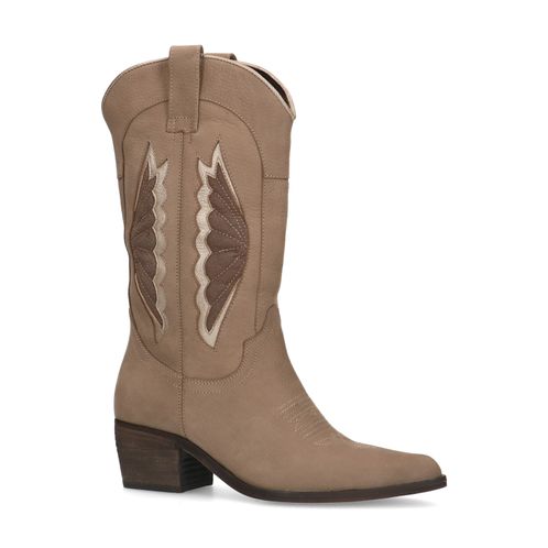 Santiags en cuir - taupe
