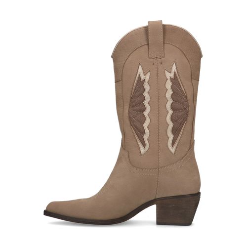 Santiags en cuir - taupe