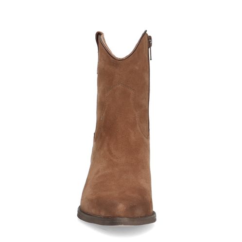 Cognac suède lage cowboylaarzen