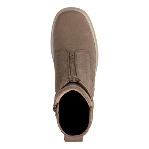 Taupe nubuck biker boots