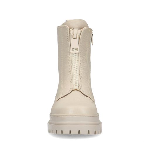 Off white leren biker boots