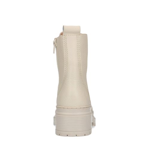 Off white leren biker boots