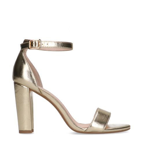 Goudkleurige sandalen met hak