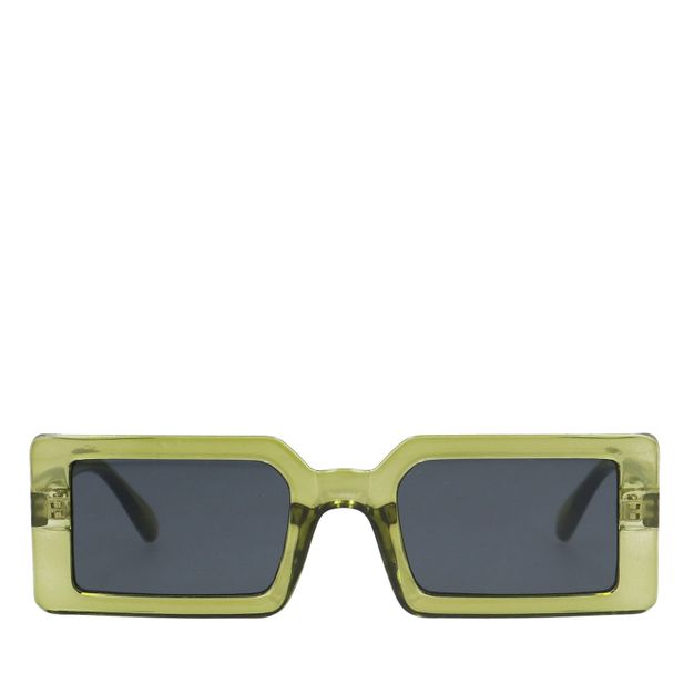 Eckige grüne Sonnenbrille