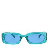 Eckige blaue Sonnenbrille