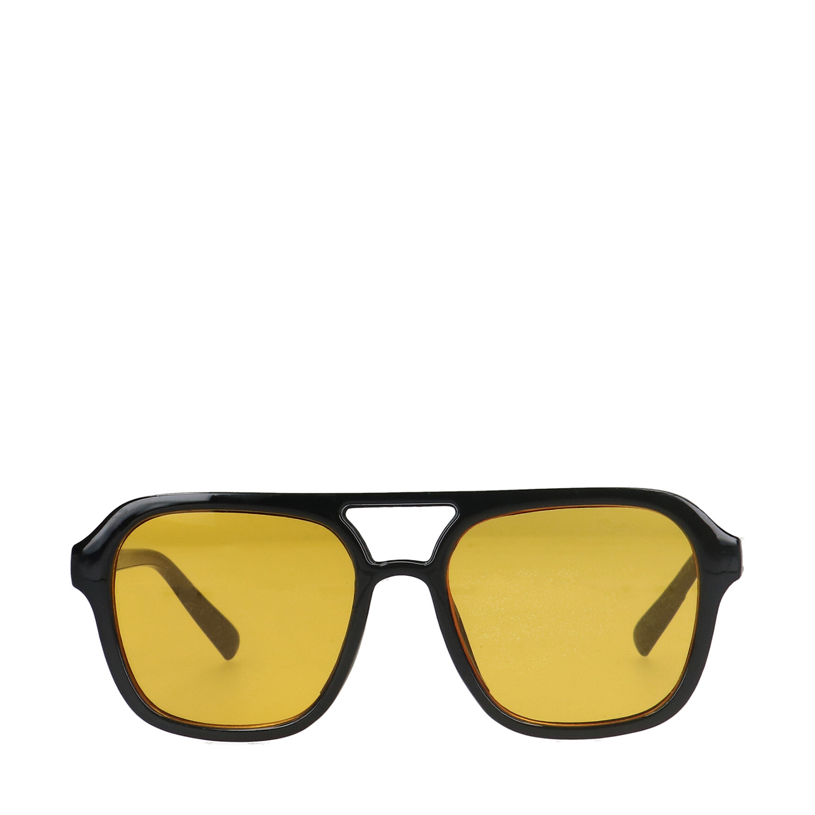 Schwarze Retro-Sonnenbrille mit gelben Gläsern | | Sonnenbrillen | Sacha Sacha