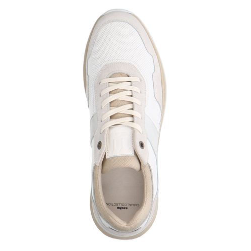Weiße Ledersneaker
