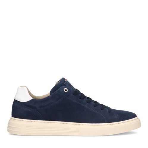 Donkerblauwe suède sneakers