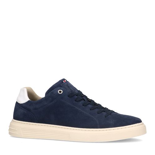 Donkerblauwe suède sneakers