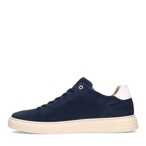 Donkerblauwe suède sneakers