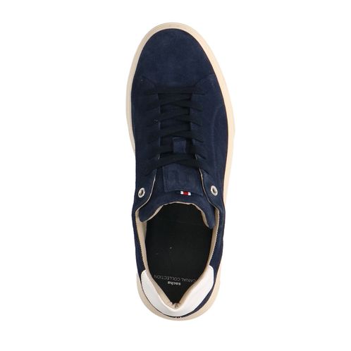 Donkerblauwe suède sneakers