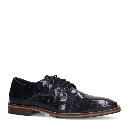 Zwarte lakleren veterschoenen