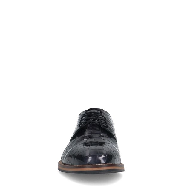 Chaussures à lacets en cuir verni - noir