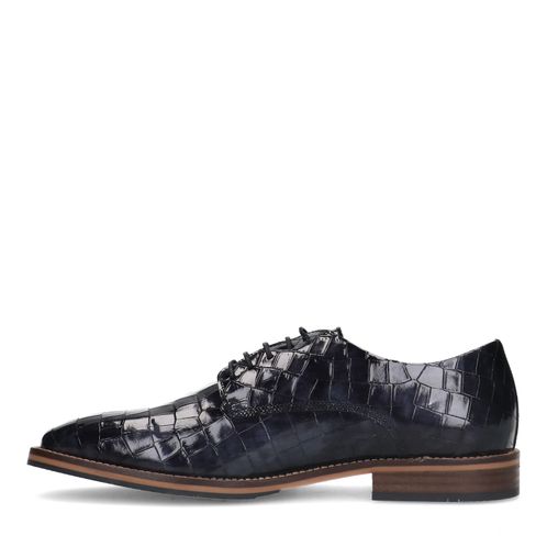 Zwarte lakleren veterschoenen