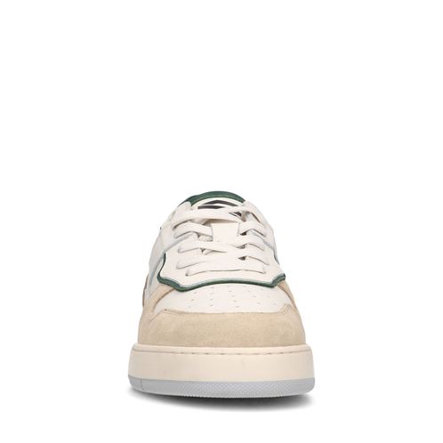 Baskets en cuir avec détails - blanc