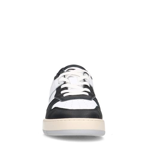 Baskets en cuir avec détails - noir