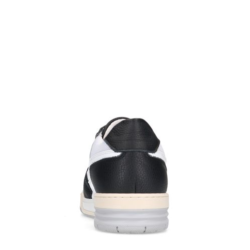 Baskets en cuir avec détails - noir