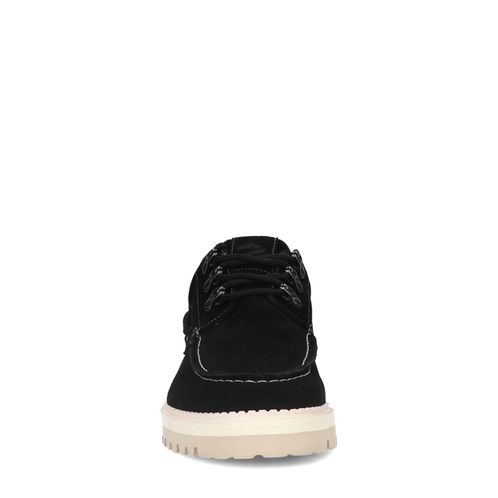 Chaussures à lacets en daim - noir