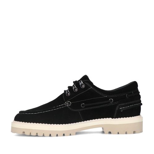 Chaussures à lacets en daim - noir