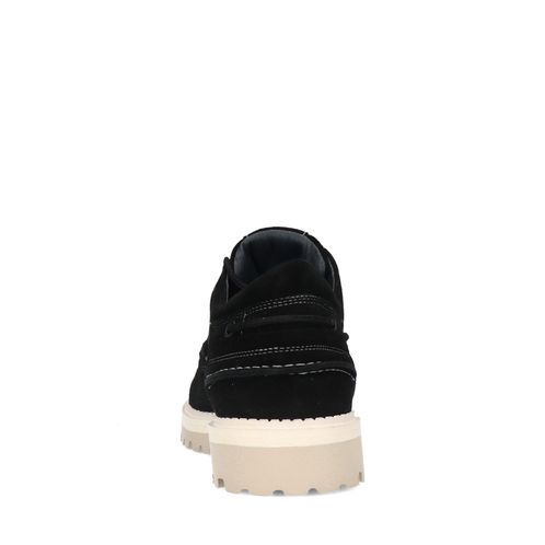 Chaussures à lacets en daim - noir