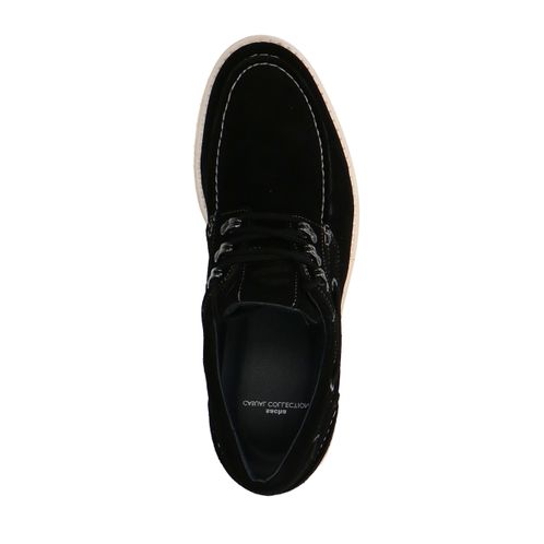 Chaussures à lacets en daim - noir