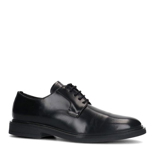Zwarte leren veterschoenen
