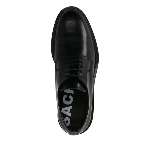 Zwarte leren veterschoenen