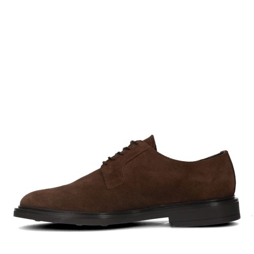 Bruine suède veterschoenen