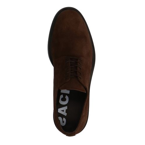 Braune Schnürschuhe aus Veloursleder