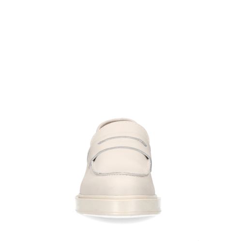 Off white leren penny loafers