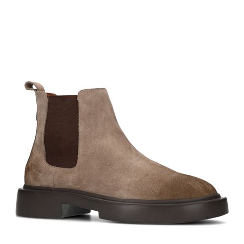 Chelsea boots en daim - beige
