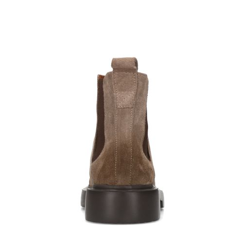 Chelsea boots en daim - beige