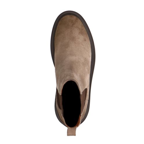 Chelsea boots en daim - beige