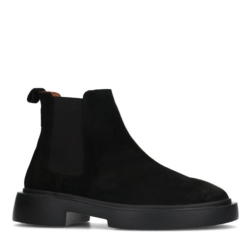 Chelsea boots en daim - noir