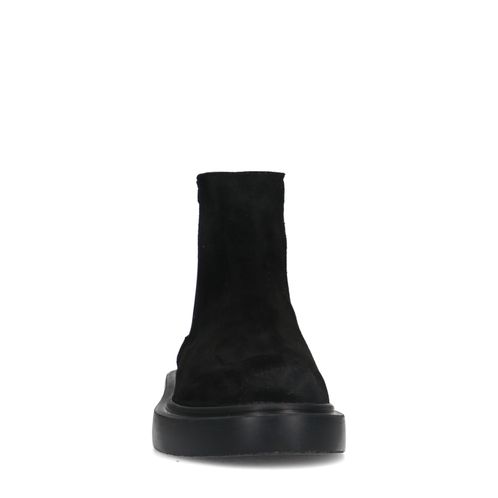 Chelsea boots en daim - noir